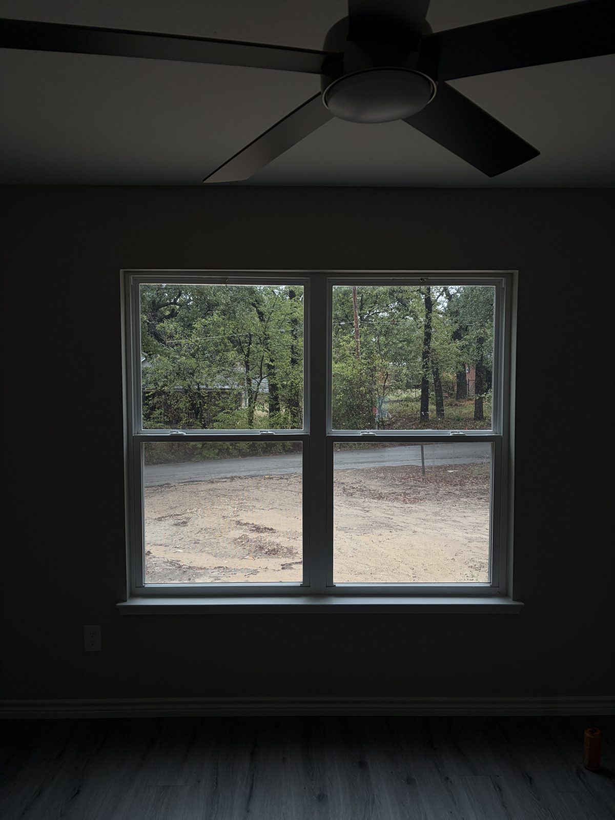 Bedroom window after tint, clear view outside