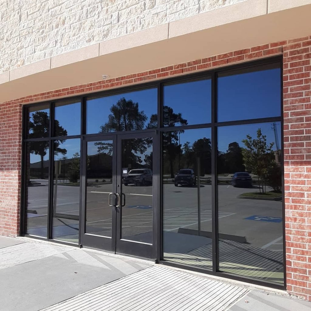 Storefront with commercial window tint