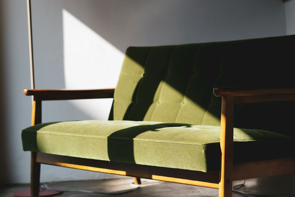 Sunlight beating down on a couch
